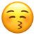 emoji beso ojos cerrados