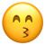 emoji beso ojos sonrientes