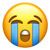 emoji llorando mucho