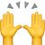 emoji con la dos manos arriba