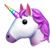 emoticono cara de un unicornio whatsapp